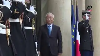 French President Emmanuel Macron met with Chinese Premier Zhang Guoqing in Paris