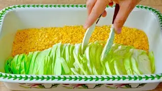 1 кочан капусты и 1 стакан чечевицы! Вкусный рецепт капусты, который я готовлю каждую неделю!
