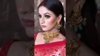 gorgeous red saree makeup for reception | red saree bride makeup look ❤