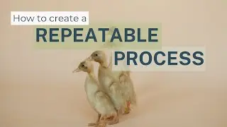 How to create repeatable processes