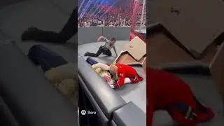 George Washington Jumps off WWE Steel Cage! #sora #ai #wwe