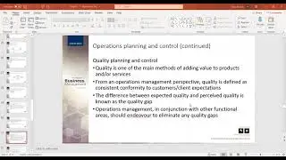 Chapter 11 Operations Management Part 2