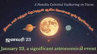 நேர்கோட்டில் நிலவு, சனி மற்றும் நெப்டியூன் January conjunction of the Moon, Saturn, and Neptune
