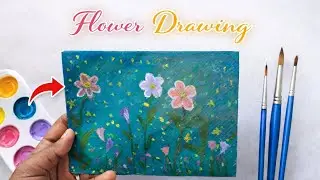 Easy Flower Painting Tutorial for Beginners | Step-by-Step Watercolor Drawing Tutorial 