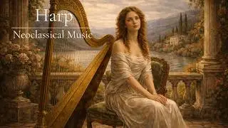 Calm Neoclassical Harp Music | Focus & Study | Harmonic Reverie