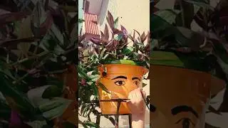 Face painting on the flower pot. 🌼 #faceart #shorts #viral #shortsviral #painting