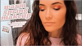 warm spring makeup tutorial 🌸 || first impression + review of the Colourpop Sweet Talk palette
