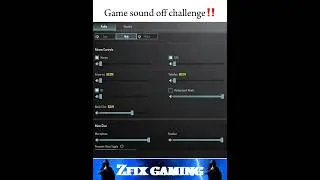 game sound off challenge ‼️ @Zfixgaming