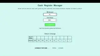 Cash Register Manager | HTML5 | CSS3 | JavaScript