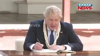 Special News: British PM Boris Johnson Spins Charkha At Sabarmati Ashram