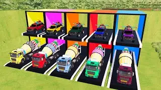 WOW! ROCKET JEEP COLOR FUN 🚀🎨 | TOYOTA, JEEP & LAND ROVER MINI TRUCKS FOR KIDS
