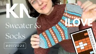 FREE Sock Knitting Pattern! 🧦 LUTY Socks + Top-Down Sweater Finished Project | 01-2025