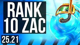ZAC vs YONE (MID) | 7/4/20, Rank 10 Zac | NA Grandmaster | 25.21