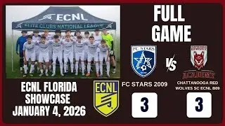 FC Stars 2009 Boys ECNL vs Chattanooga Red Wolves SC ECNL B09 ECNL –Florida Showcase January 4, 2025