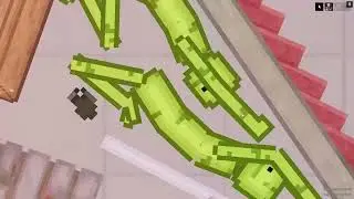 Melons fight a robot.