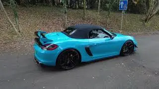 Car wrap! Porsche wrap from white to rolling sea