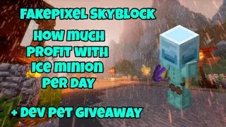 How Much Profit Per day With Ice minion | Fakepixel skyblock | Fakepixel | Max Treal