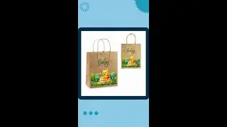 Personalized Paper Gift Bags - Pooh Bear Honeybee Love Kraft Paper Gift Bag - Two Sided Printing