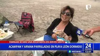 Semana Santa en Cañete: limeños acampan en playa León Dormido pese a intensa neblina y frío
