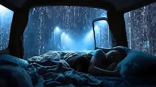 Rain & Thunder Sounds on Car Window - Overcome Insomnia, Relax, Sleep Well, Study