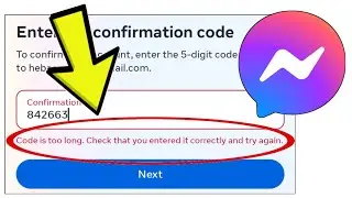 How To Fix Facebook Messenger App Code is too long. Check that you entered it correctly and try agai