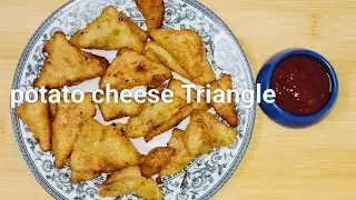 ✨ Potato Cheese Triangles &ndash; Super Crispy & Cheesy yummy 😋😋