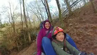 Ollie and mom at Wilderness Run Alpine Coaster