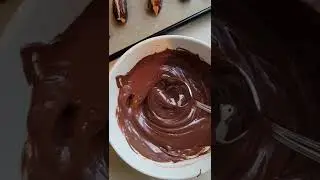 Chocolate Covered Almond Butter Stuffed Dates #glutenfreerecipes #healthytreats #chocolate #shorts