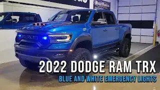 2022 Dodge Ram 1500 TRX Blue and White Emergency Lights