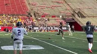Micah Ford breaks up a pass on 4th down