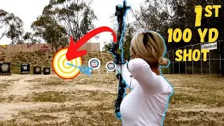 Brianna Shoots Her Compound Bow at 100 Yards!