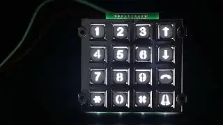 16 keys matrix metal illuminate backlit keypad with blue leds