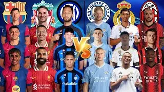 Barcelona Liverpool Inter Milan 🆚 Manchester City Real Madrid Milan😱🫵(YAMAL , SALAH , Haaland)💪🔥
