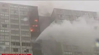 Fire breaks out inside Kenwood high-rise building