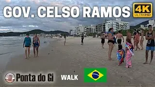PRAIA DE PALMAS, SC: El Para&iacute;so Escondido en Governador Celso Ramos | 4K Tour #walking BRASIL TOUR