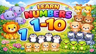 Learn Numbers 1&ndash;10 with Animals 🐶🦁 | Fun Counting for Toddlers & Preschool