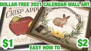 HOW TO FRAME DOLLAR TREE 2021 CALENDAR PICTURES