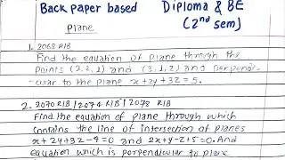 Plane Numerical | Engineering Math 2nd | Diploma & BE Civil | Prashant YT | 2nd sem | #engmath