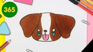 Hur man ritar hund Kawaii