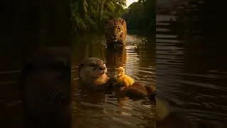 When a Jaguar Silently Targets an Unaware Otter and Duckling&hellip; | #Wildlife #documentary
