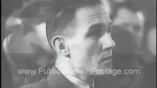 1936 News Review Newsreel Lindbergh Kidnapping FDR Lion Taming PublicDomainFootage.com