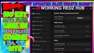 [CONTROL REWORK] Best Blox Fruits NEW REDZ HUB Script *No Key* // Auto Farm, Infi Money Farm