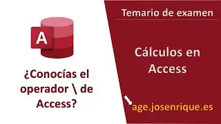 Temario y Test Oposiciones 【Domina Access】 Operador Barra Invertida