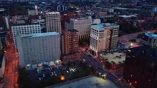 Downtown Youngstown, Ohio drone May 2019.