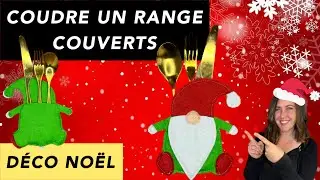 COUTURE FACILE POUR NO&Euml;L - coudre un range couverts en forme de Gnome