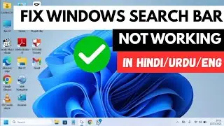How to Fix Windows Search Bar Not Working Problem | Fix Can't Type in Windows Search Bar
