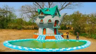[Full Video] Amazing Design Mud Villa House And Swimming Pool By Ancient Skills On My Holiday