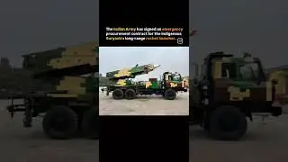 Indian Army has signed an emergency procurement contract for Suryastra rocket  #defencenews #shorts