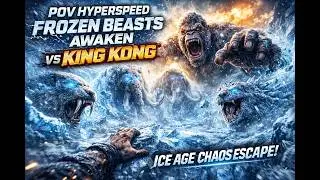 King Kong Vs Ice Mammoths and Shadow Titan in the Antarctic Wasteland | Epic Cinematci Track