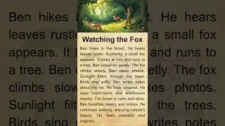 English Listening Practice | Intermediate Level | Listen & Read English | Watching the Fox